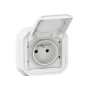 Legrand - Plexo L - Prise 2P+T + Support 1 poste - Encastré - Blanc - Ref. : 069621L + 069692L