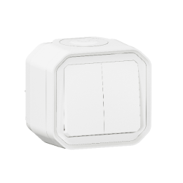 Legrand - Plexo L - Commande double 3 fonctions + Boîtier 1 poste - Saillie - Blanc - Réf. : 069625L + 069689L