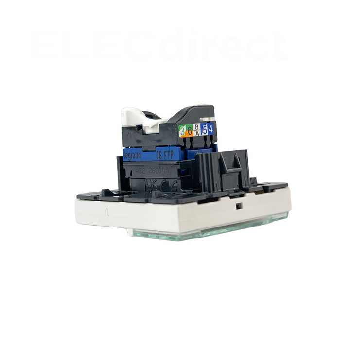 Legrand - Prise RJ45 Cat. 6 FTP - 2 Modules - Blanc - Mosaic - Réf : 076565