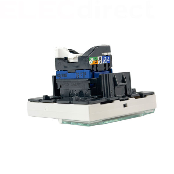 Legrand - Prise RJ45 Cat. 6 FTP - 2 Modules - Blanc - Mosaic - Réf : 076565