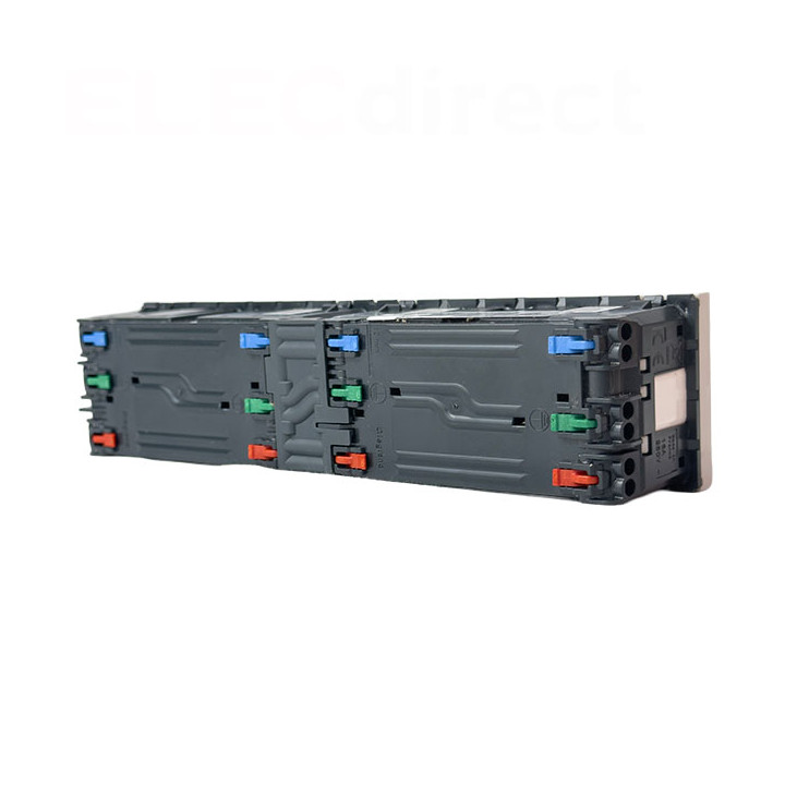 Legrand - Quadruple prise de courant 2P+T - Raccordement latéral - 8 Modules - Surface - Blanc - Mosaic Link - Réf : 077144L