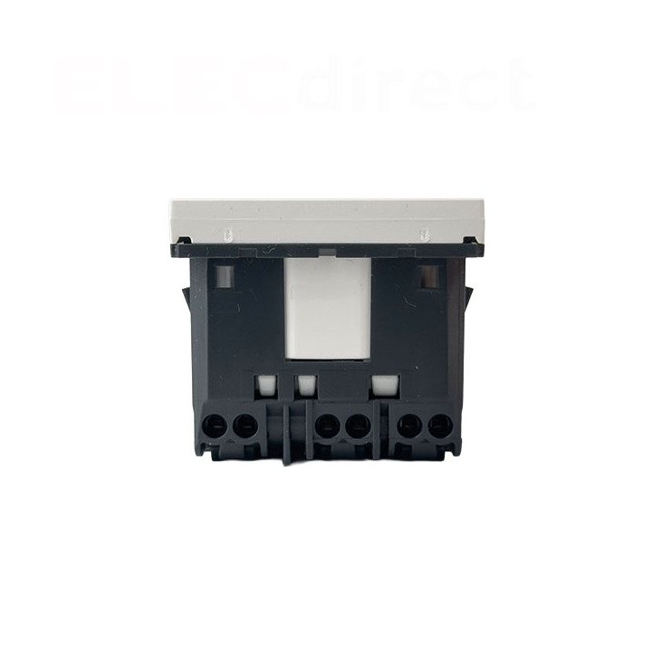 Legrand - Quadruple prise de courant 2P+T - Raccordement latéral - 8 Modules - Surface - Blanc - Mosaic Link - Réf : 077144L