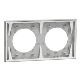 Schneider - Odace 2025 - plaque de finition 2 postes - Gris galet - Réf : S901704