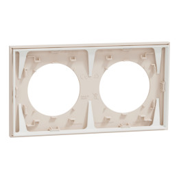 Schneider - Odace 2025 - plaque de finition 2 postes - Beige sable - Réf : S902704