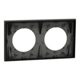 Schneider - Odace 2025 - plaque de finition 2 postes - Gris basalte - Réf : S904704