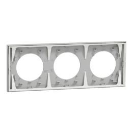 Schneider - Odace 2025 - plaque de finition 3 postes - Gris galet - Réf : S901706