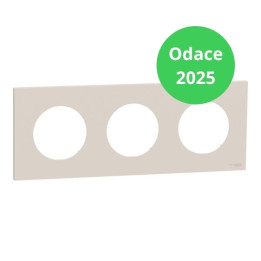 Schneider - Odace 2025 - plaque de finition 3 postes - Beige sable - Réf : S902706