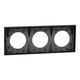 Schneider - Odace 2025 - plaque de finition 3 postes - Gris basalte - Réf : S904706