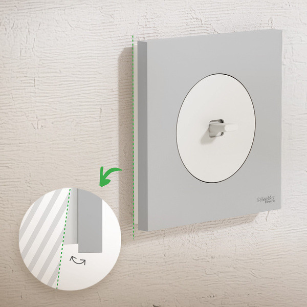 Schneider - Odace 2025 - plaque de finition 3 postes - Gris basalte - Réf : S904706