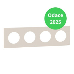 Schneider - Odace 2025 - plaque de finition 4 postes - Beige sable - Réf : S902708