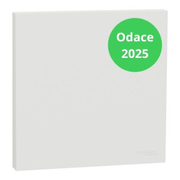 Schneider - Odace Intégral 2025 - Enjoliveur et plaque pour va et vient ou poussoir - Blanc craie - Réf : S929221