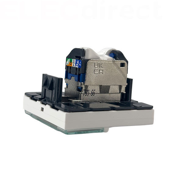 Legrand - Mosaic - Prise RJ 45 - Cat.6 - STP - Blindage métal - 2 modules - Blanc - Réf : 076566