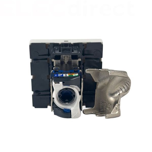Legrand - Mosaic - Prise RJ 45 - Cat.6 - STP - Blindage métal - 2 modules - Blanc - Réf : 076566