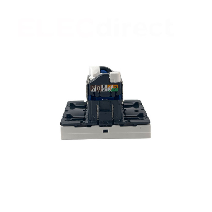 Legrand - Mosaic - Prise RJ 45 - Cat.6 - STP - Blindage métal - 2 modules - Blanc - Réf : 076566