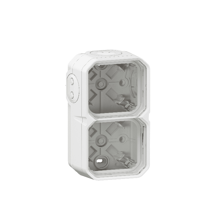 Legrand - Plexo L - Boîtier saillie étanche composable - 2 postes - horizontal/vertical - blanc - Réf : 069690L