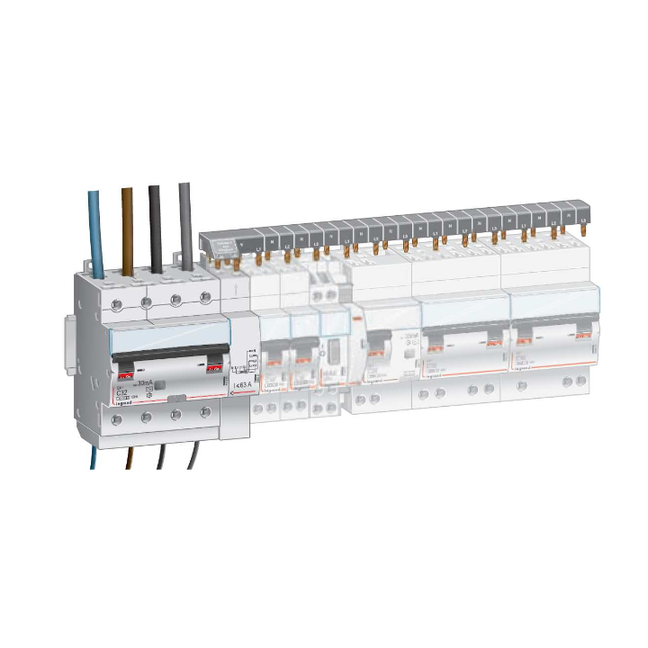 Legrand - Module de raccordement par peigne produit tête de groupe 4P + Peigne HX3 - 406301+405201