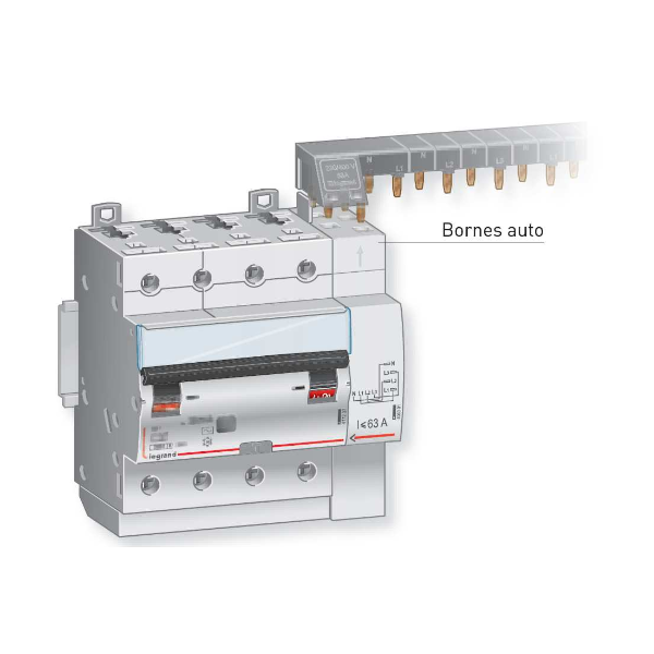 Legrand - Module de raccordement par peigne produit tête de groupe 4P + Peigne HX3 - 406301+405201
