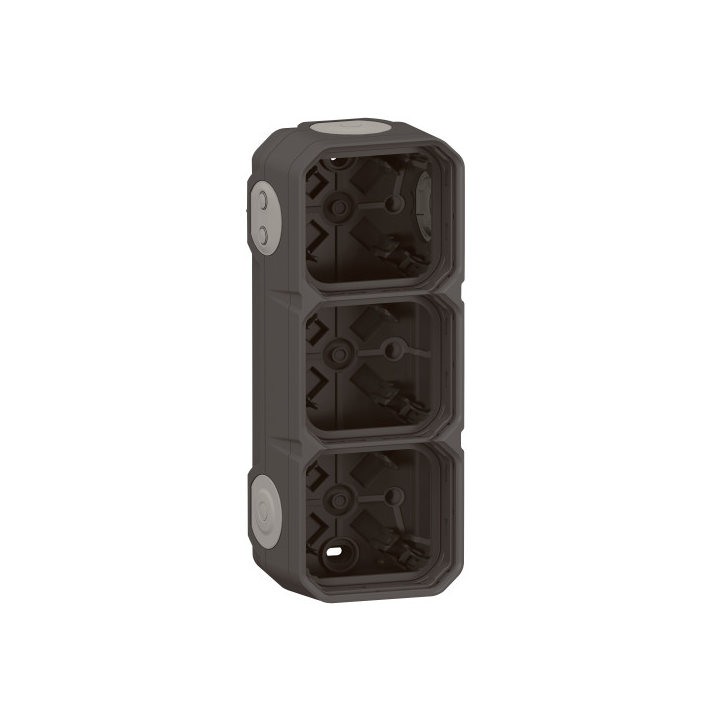 Legrand - Plexo L - Boîtier saillie étanche composable - 3 postes - horizontal/vertical - anthracite - Réf : 069603L