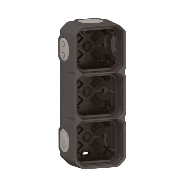 Legrand - Plexo L - Boîtier saillie étanche composable - 3 postes - horizontal/vertical - anthracite - Réf : 069603L