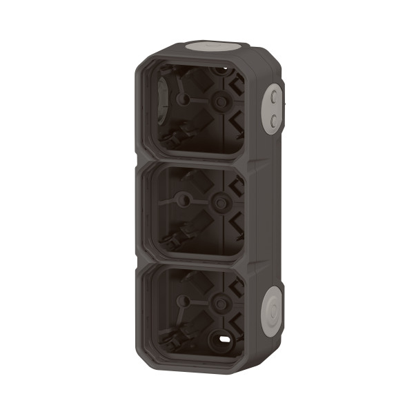 Legrand - Plexo L - Boîtier saillie étanche composable - 3 postes - horizontal/vertical - anthracite - Réf : 069603L