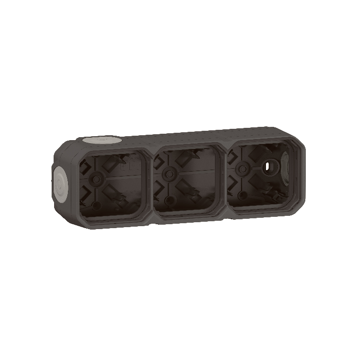 Legrand - Plexo L - Boîtier saillie étanche composable - 3 postes - horizontal/vertical - anthracite - Réf : 069603L