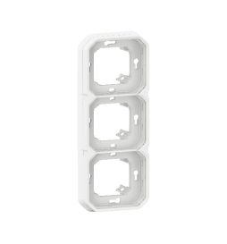 Legrand - Plexo L - Support plaque étanche - Encastré - 3 postes - Horizontal ou vertical - Blanc