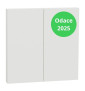 Schneider - Odace Intégral 2025 - Enjoliveur et plaque pour double va et vient ou poussoir - Blanc craie - Réf : S929222