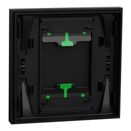Schneider - Odace Intégral 2025 - Enjoliveur et plaque pour va et vient ou poussoir - Noir onyx - Réf : S949221
