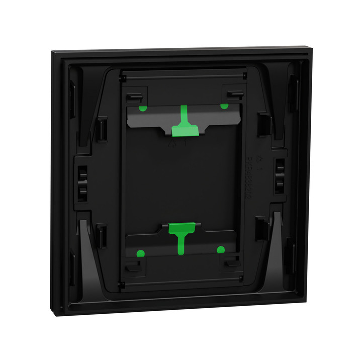 Schneider - Odace Intégral 2025 - Enjoliveur et plaque pour va et vient ou poussoir - Noir onyx - Réf : S949221