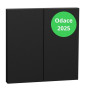 Schneider - Odace Intégral 2025 - Enjoliveur et plaque pour double va et vient ou poussoir - Noir onyx - Réf : S949222
