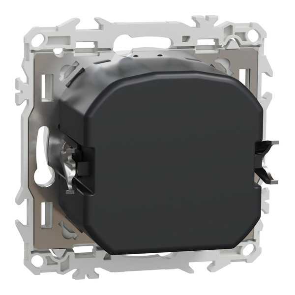 Schneider - Odace 2025 - Variateur de lumière universel 2 ou 3 fils - Rotatif - Blanc craie - Réf : S920519