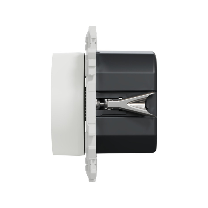 Schneider - Odace 2025 - Variateur de lumière universel 2 ou 3 fils - Rotatif - Blanc craie - Réf : S920519