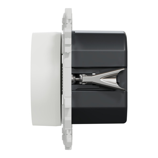 Schneider - Odace 2025 - Variateur de lumière universel 2 ou 3 fils - Rotatif - Blanc craie - Réf : S920519