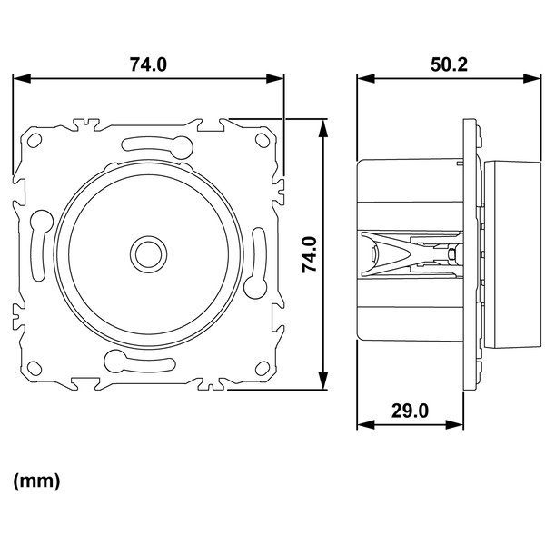 Schneider - Odace 2025 - Variateur de lumière universel 2 ou 3 fils - Rotatif - Blanc craie - Réf : S920519
