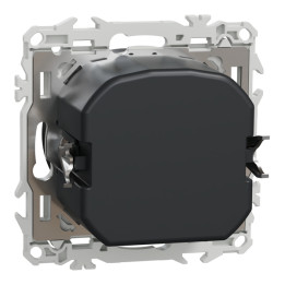 Schneider - Odace 2025 - Variateur de lumière universel 2 ou 3 fils - Rotatif - Noir onyx - Réf : S940519