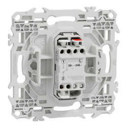 Schneider - Odace 2025 - Bouton poussoir porte-étiquette - symbole carillon - Blanc craie - Réf : S920246