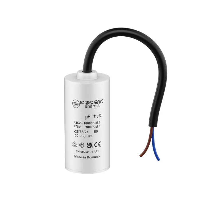 Ducati Energia - Condensateur pour moteur monophasé - 75 MF - ±5% - 450V - à câble - Réf : CDD CB 75