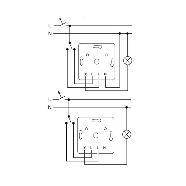 Schneider - Odace 2025 - Variateur de lumière universel 2 ou 3 fils - Rotatif - Blanc craie - Réf : S920519