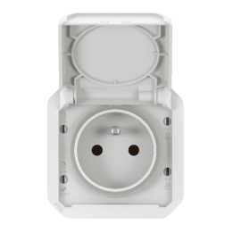 Legrand - Plexo L - Prise de courant 2P+T - 16A - 250V - composable - étanche - IP55/IK08 - Blanc - Réf : 069621L