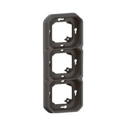Legrand - Plexo L - Support plaque étanche - Encastré - 3 postes - Horizontal ou vertical - Anthracite - Réf : 069608L