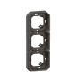 Legrand - Plexo L - Support plaque étanche - Encastré - 3 postes - Horizontal ou vertical - Anthracite - Réf : 069608L