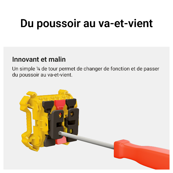 Legrand - Plexo - Commande double - 3 fonctions - composable - étanche - IP55/IK08 - Blanc - Réf : 069625L