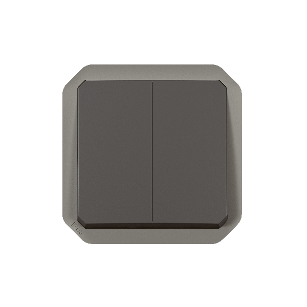 Legrand - Plexo L - Commande double - 3 fonctions - composable - IP55/IK08 - Anthracite - Réf : 069805L