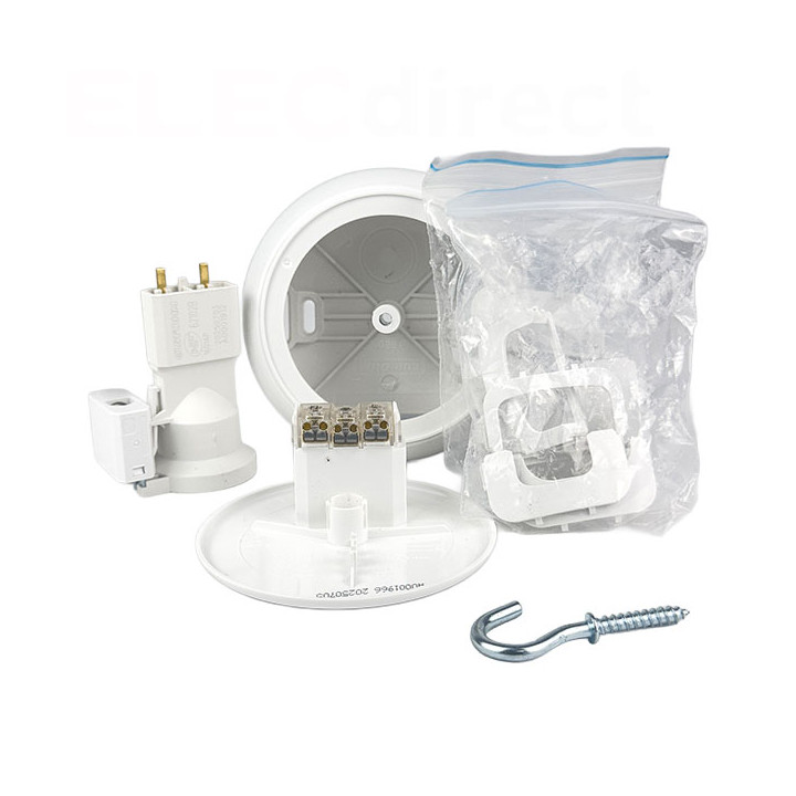 Eur'Ohm - KIT point de centre DCL en saillie - Ø85 mm - avec douille DCL E27 - Réf : 53098