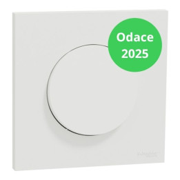 Schneider - Odace 2025 - Va-et-vient ou poussoir + plaque de finition - Blanc craie - Réf : S920204-P