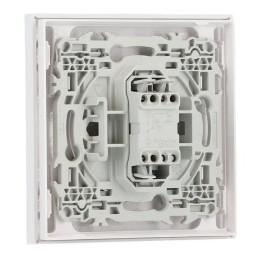 Schneider - Odace 2025 - Va-et-vient ou poussoir + plaque de finition - Blanc craie - Réf : S920204-P