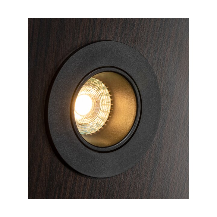 GTV Lighting - Support de spot plafond - rond - Noir - Ø90 mm - Réf : OP-LINTOK-00
