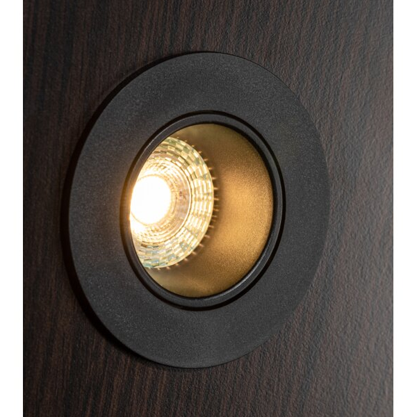 GTV Lighting - Support de spot plafond - rond - Noir - Ø90 mm - Réf : OP-LINTOK-00