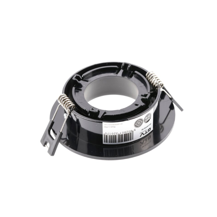 GTV Lighting - Support de spot plafond - rond - Noir - Ø90 mm - Réf : OP-LINTOK-00