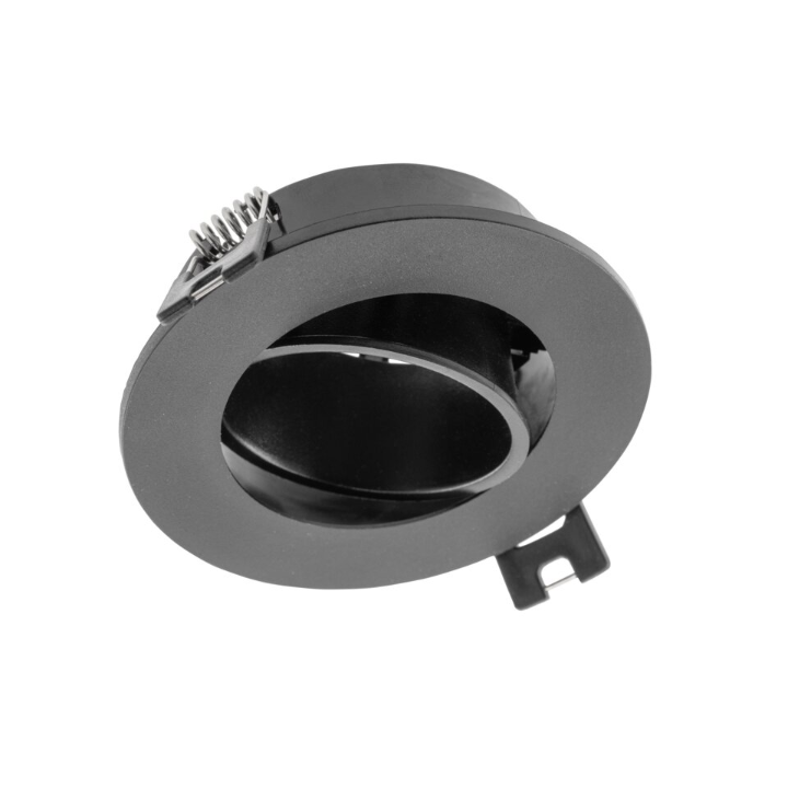 GTV Lighting - Support de spot plafond - rond - Noir - Ø90 mm - Réf : OP-LINTOK-00